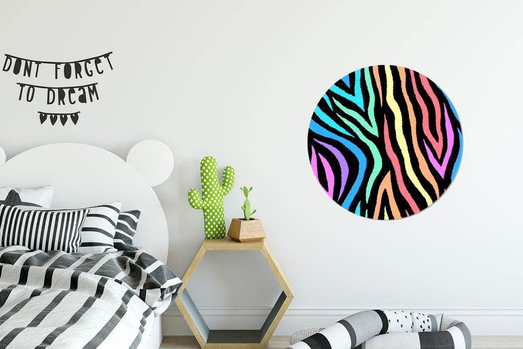 MuchoWow - Wand Kreis - Wandbild - Schlafzimmer - Aluminium Bild - Kinderzimmer - Wohnzimmer Dekoration - Wandschmuck
