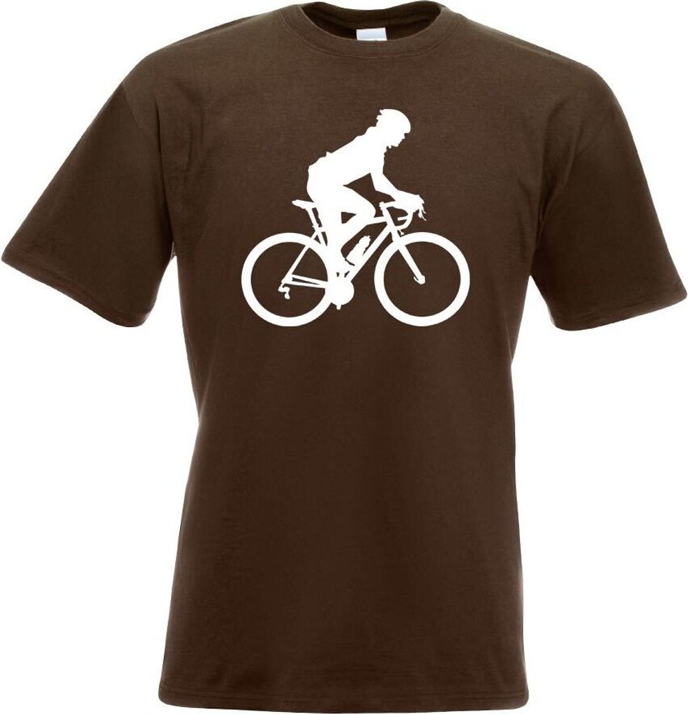 Kiwistar - T-Shirt - Chocolate - Rennrad Fahrrad Figur Motiv Bedruckt Funshirt Design Print - mit Motiv Bedruckt - Funshirt Design - Sport - Freize...