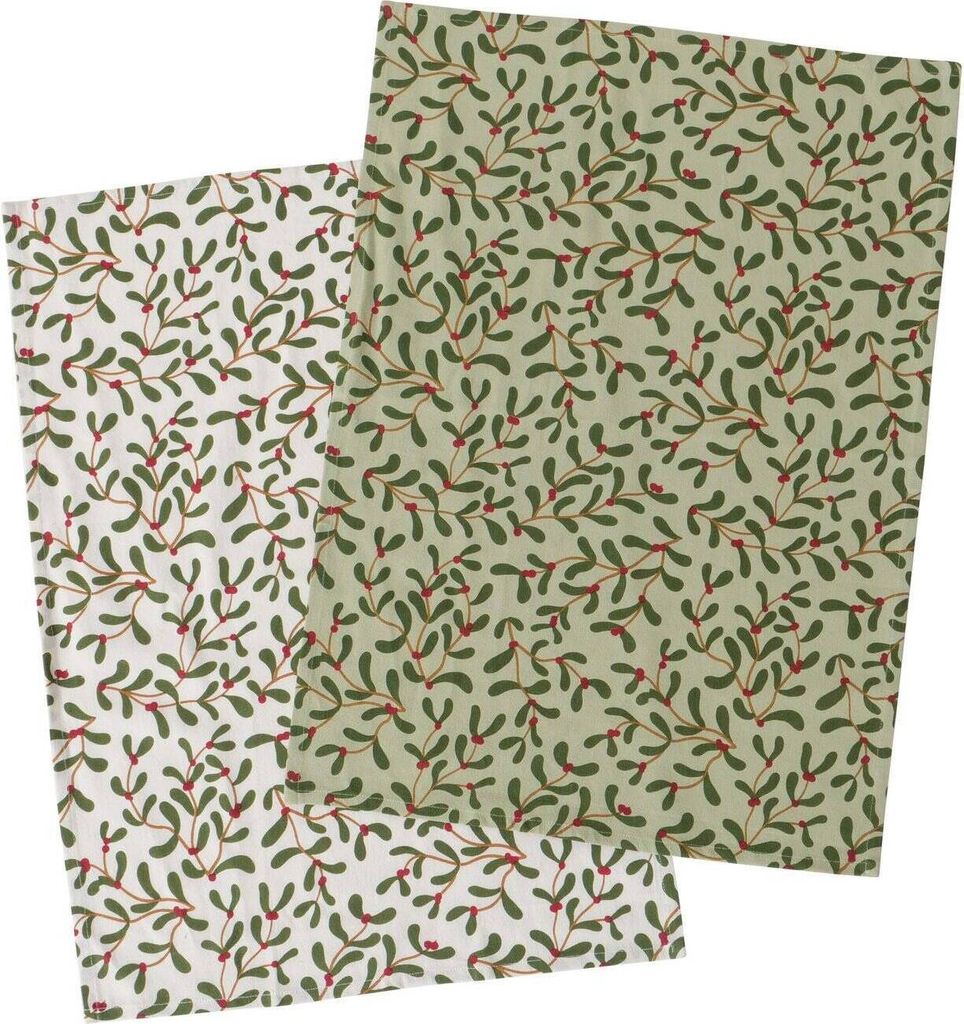 Küchentücher mit Muster MISTLETOE, 50 x 70 cm, 2er-Set