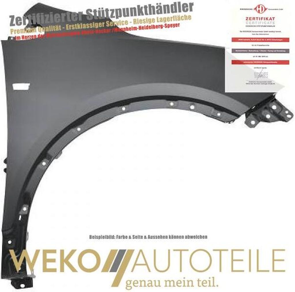 Kotflügel rechts DIEDERICHS 1835106 für OPEL