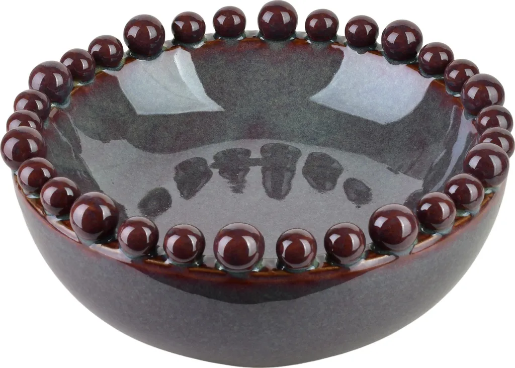 Coupe en céramique Yarine Ball 20 cm - Finition émaillée Vert ou Violet