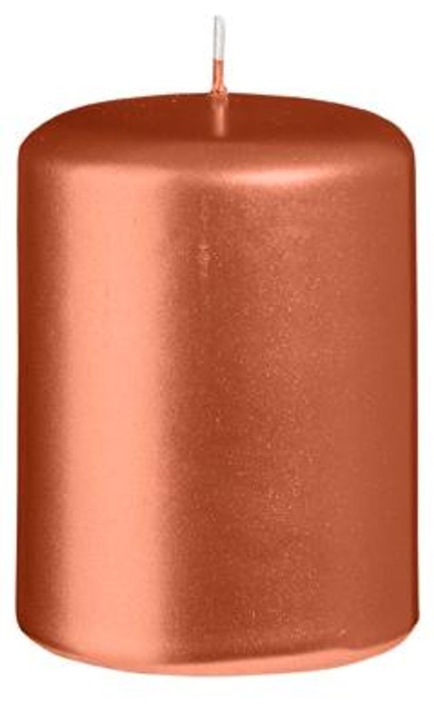Stumpenkerzen Kupfer 80 x Ø 60 mm, 12 Stück