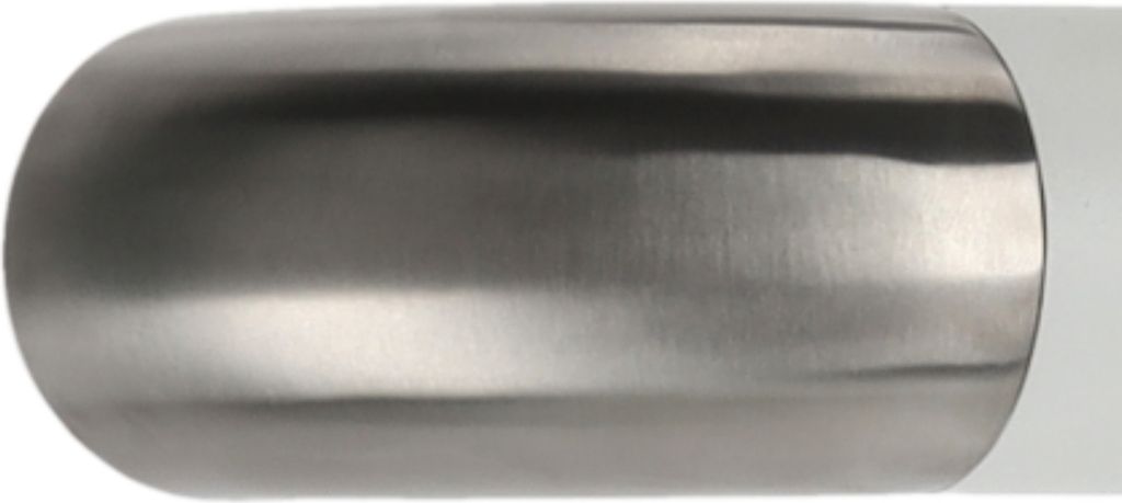 TIBU Handlauf Aluminium Weiß 30-600cm Wandhandlauf Treppe gewinkelte Edelstahlhalter, Länge 470 cm mit 5 Halter und Bogen zur Wand