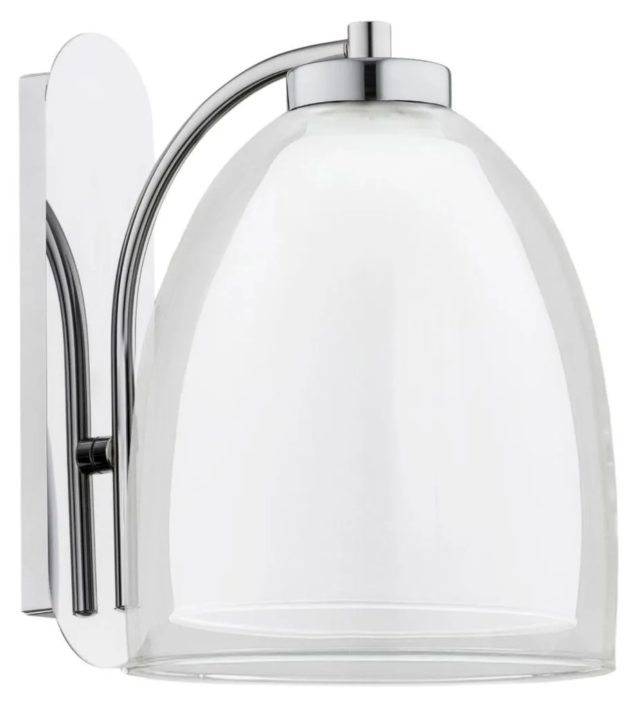 Applique murale design RONDA chrome 1xE27 style contemporain 24cm