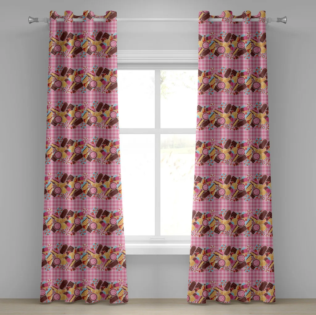 Rideau tamisant enfant 280x175 cm pour chambre lumineuse rose marron