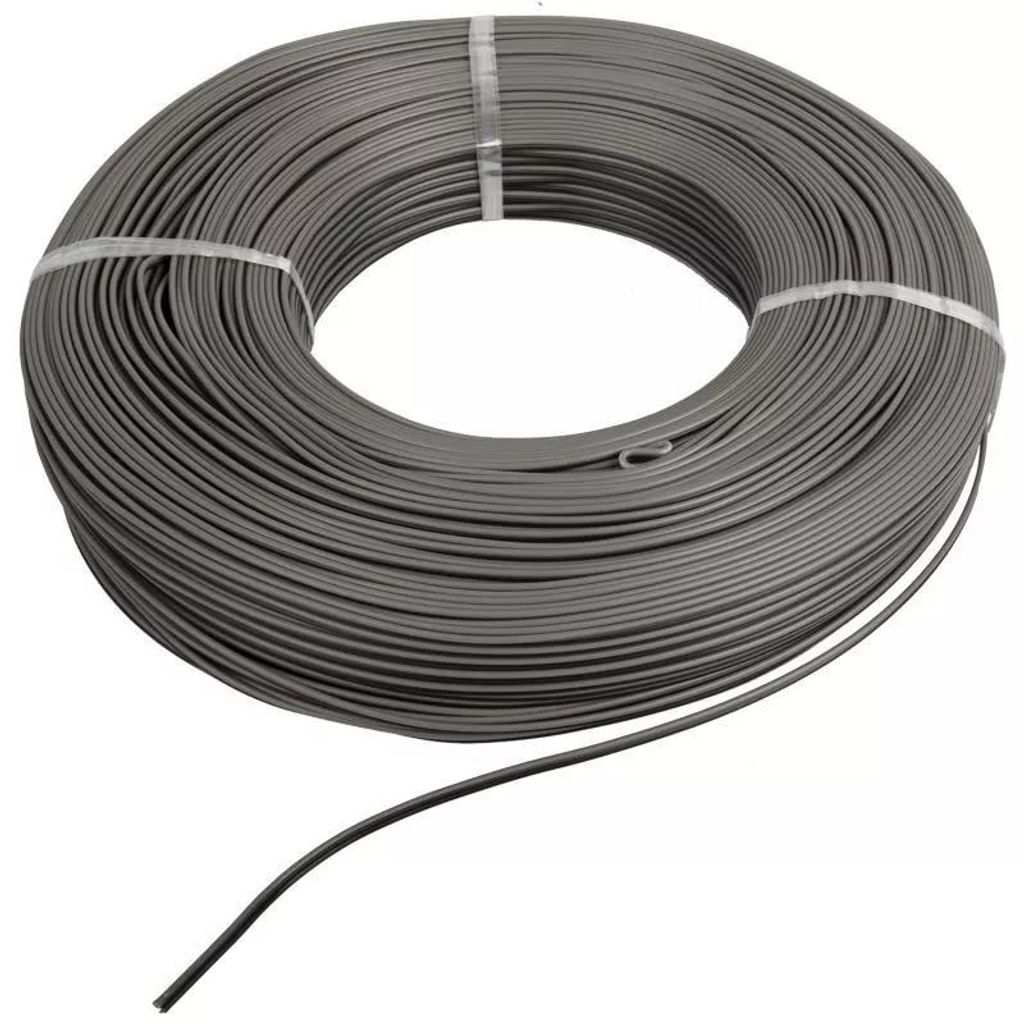 Lichtkabel 2-adrig Rolle: 200 Meter schwarz - grau Produktbild 