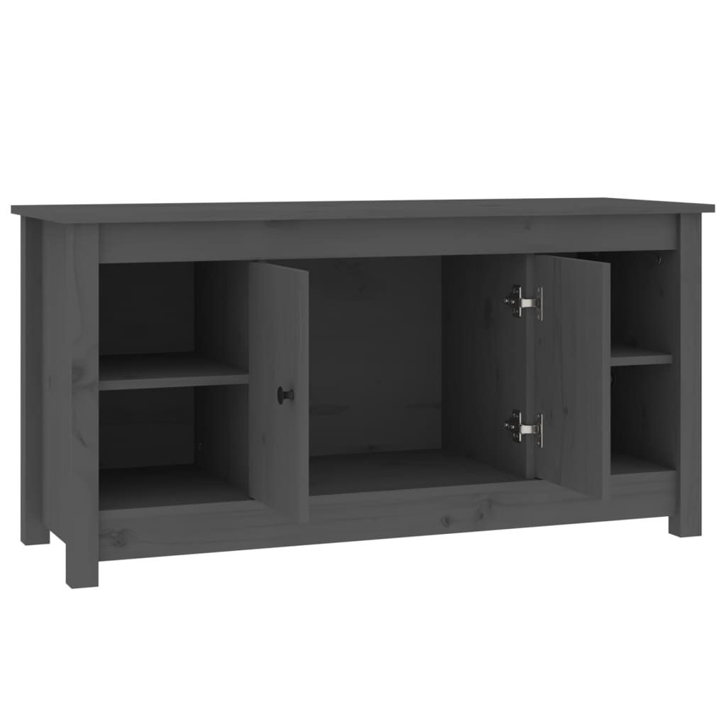"2026 MODERNE"TV-Schrank, Fernsehtisch - CLORIS - Grau 103x36,5x52cm Massivholz Kiefer - TV-Schränke NeuMöbel214826