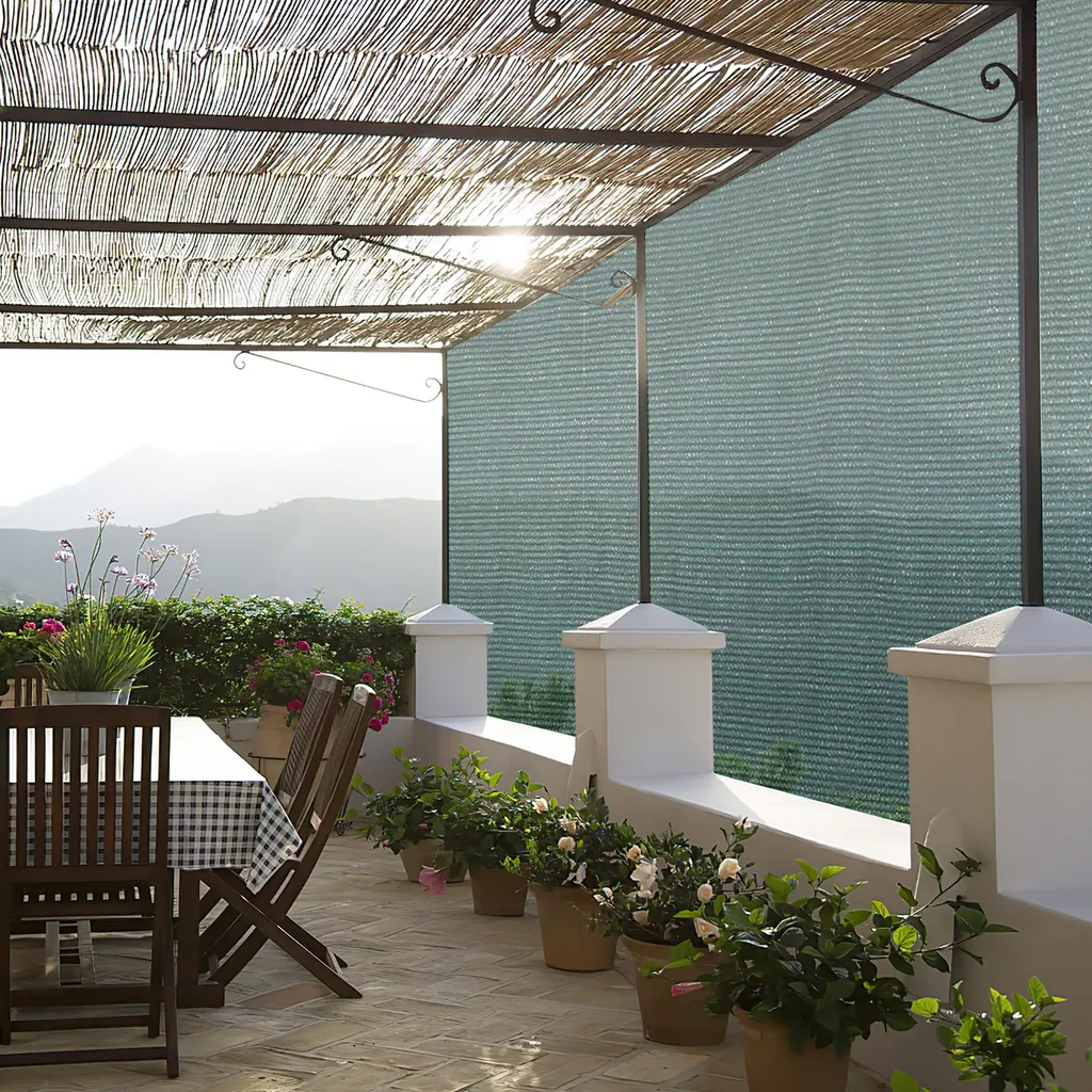 Rete Ombreggiante 1.8x20m TolleTour HDPE 150g Verde | Frangivista Professionale - 7