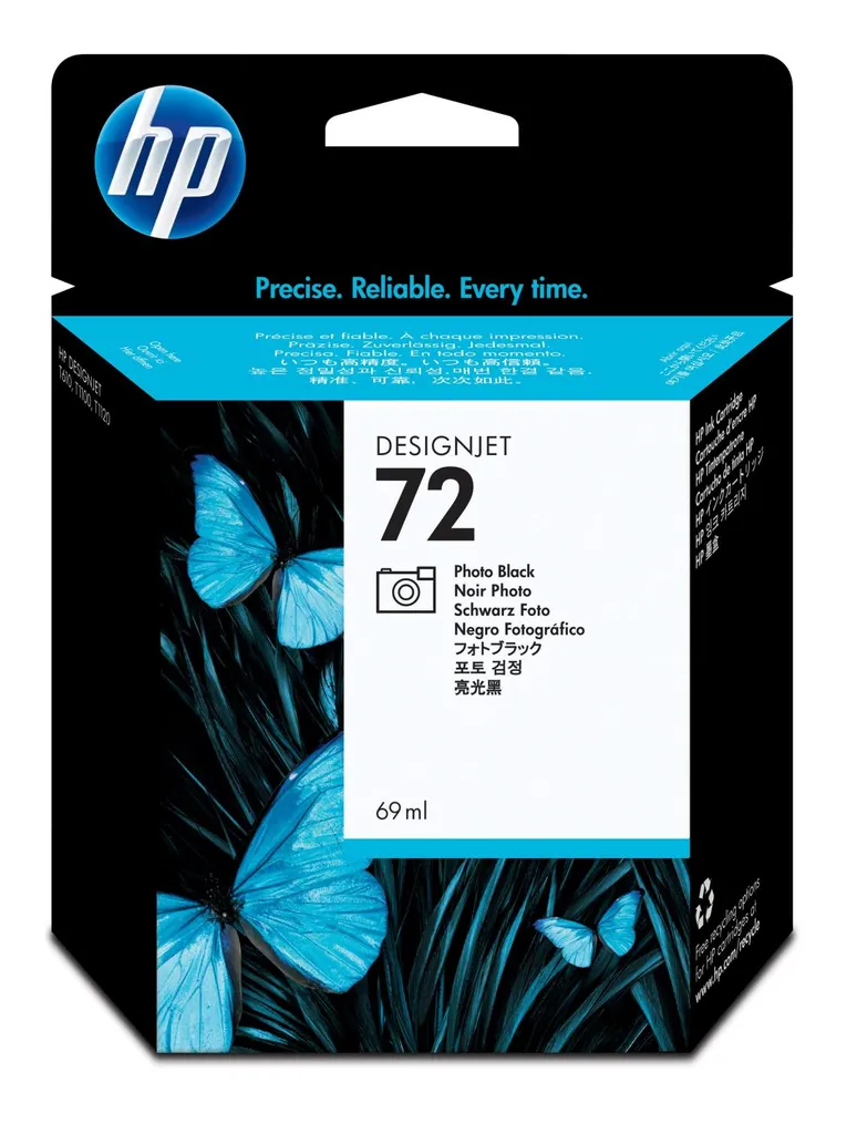 HP 72 Noir Photo Cartouche 130ml Haute Précision pour Rendu Photographique