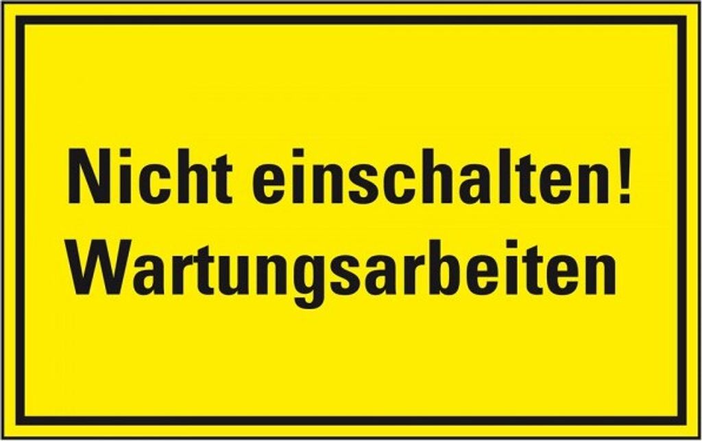Dreifke Schild I Warnschild Nicht einschalten! Wartungsarbeiten, Magnetfolie...