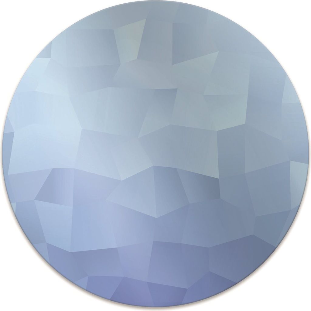 Rundmatte - Stuhlunterlage Bürostuhlunterlage - Rund Ø 100 cm - Bodenmatte - Fußmatte - Blaue Abstraktion.