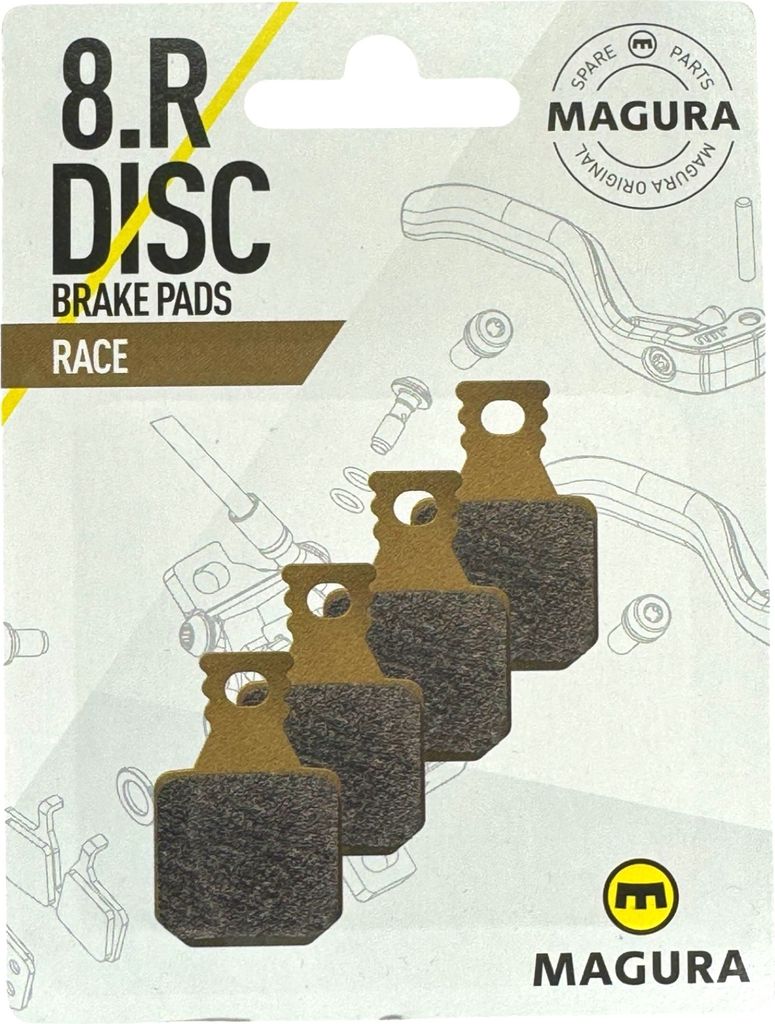 Magura MT 8.R Race Gold Fahrrad MTB EBike Hydraulische Scheibenbremsen Disc Ersatz Bremsbeläge