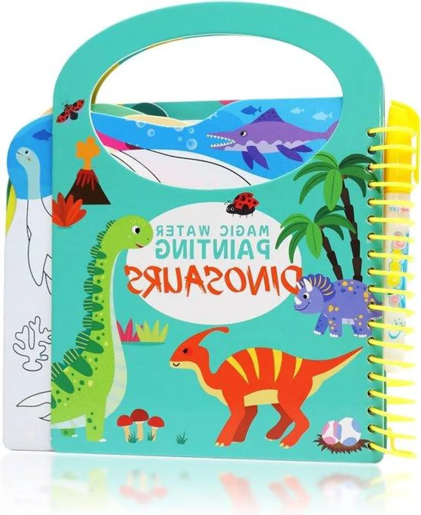Livre de Coloriage à l'Eau Magique Réutilisable avec Stylos pour Enfant