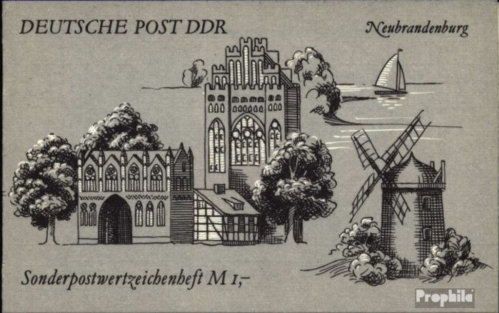 Briefmarken DDR 1990 Mi SMHD46 (kompl.Ausg.) postfrisch Neubrandenburg