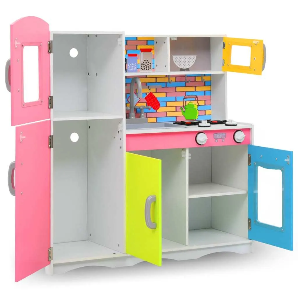 vidaXL Cuisine de jeu pour enfants en MDF 80x30x85 cm Multicolore