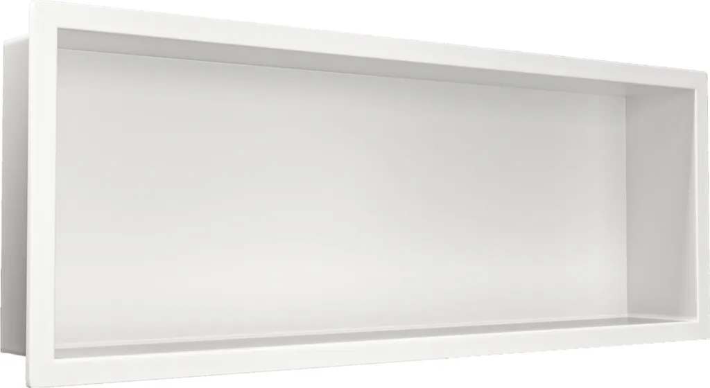 Niche de douche encastrable 60x20 cm blanche pour rangement mural