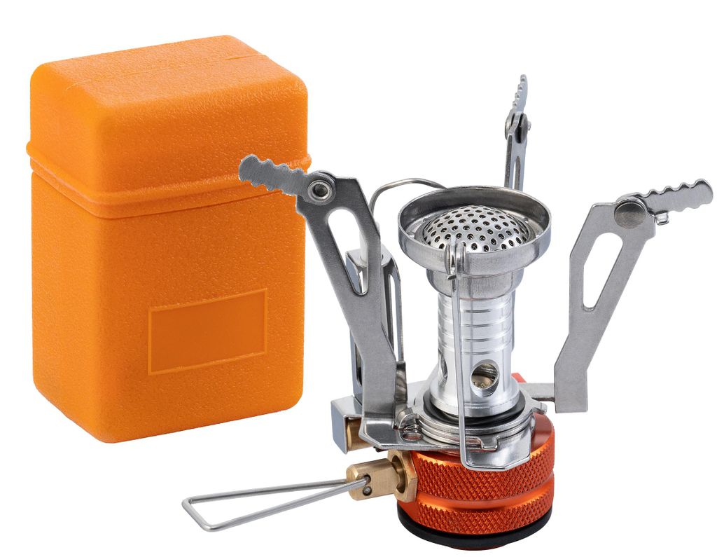 SEVICO Campingkocher Hockerkocher Gaskocher Gasbrenner für Camping Gas Piezozündung Ohne Gaskartusche F308