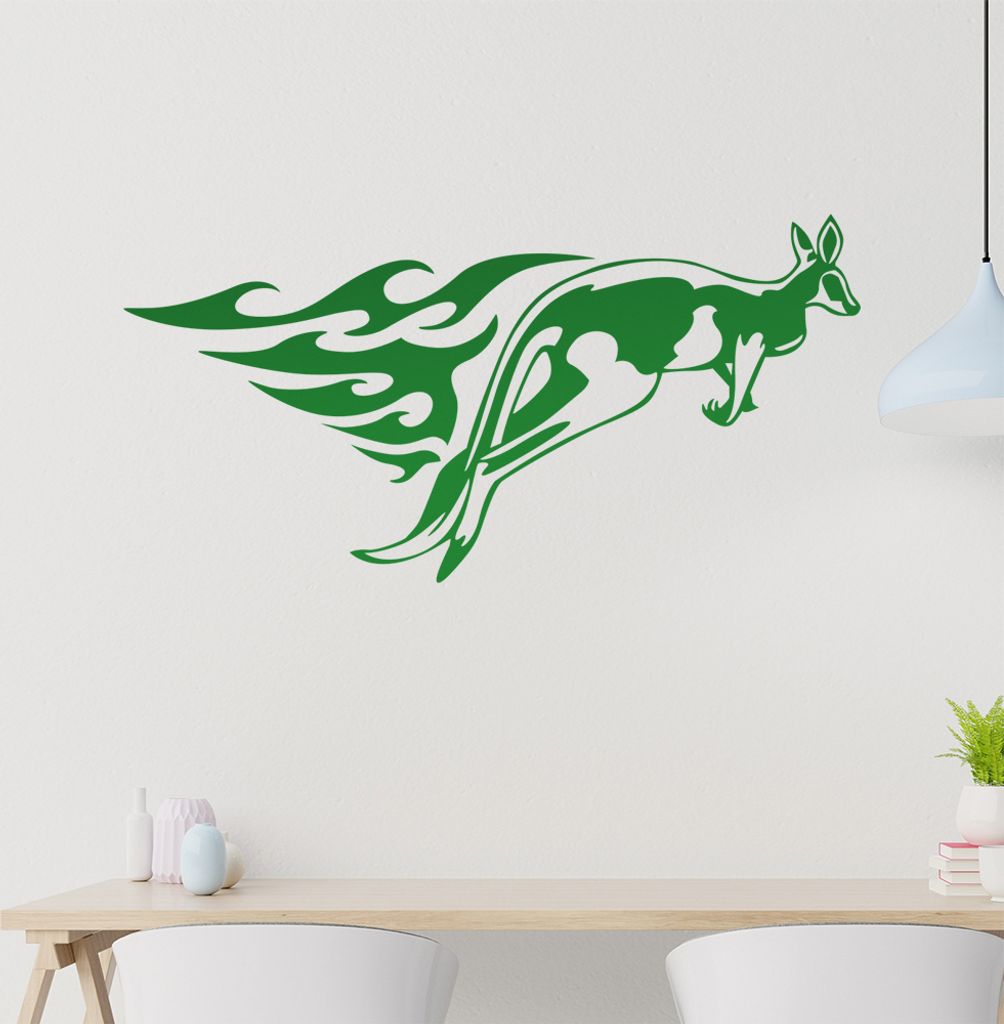 Tribal Känguru Wandtattoo in 6 Größen - Wandaufkleber Wall Sticker - Dekoration, Küche, Wohnzimmer, Schlafzimmer, Badezimmer