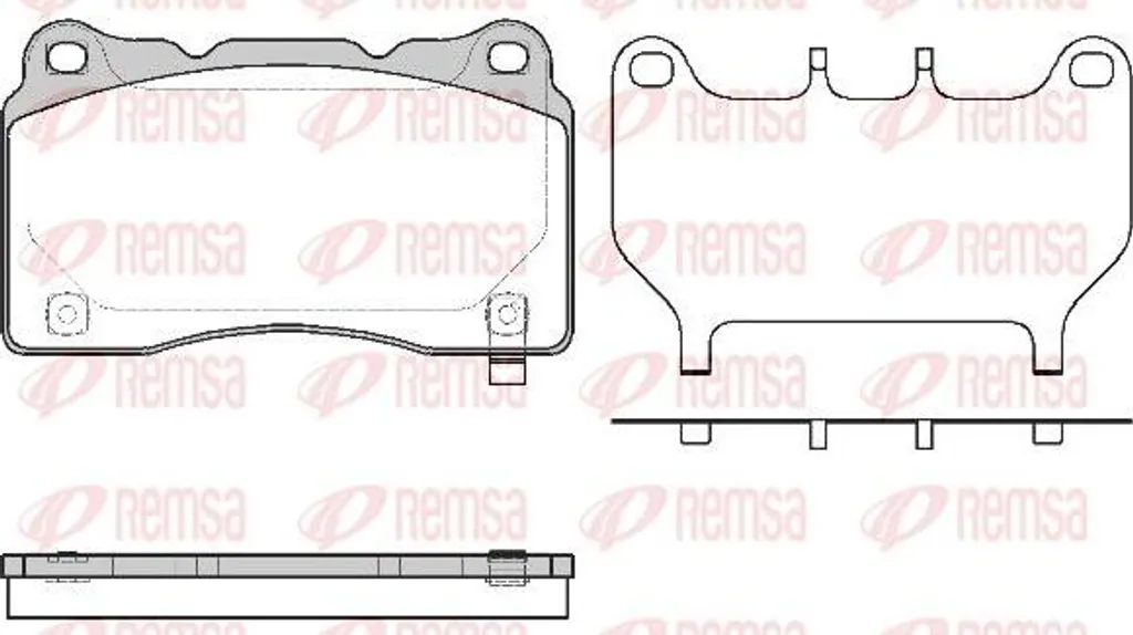 Plaquettes de frein silencieuses REMSA 0666.64 OE pour Tesla Model S