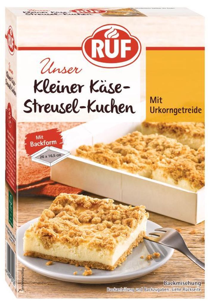 RUF Kleiner Käse-Streusel-Kuchen Backmischung Produktbild 