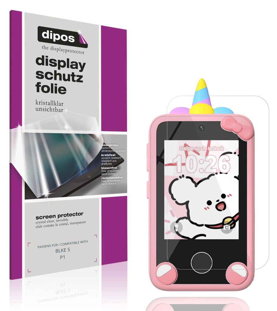 4x Schutzfolie für BLKE S P1 klar Displayschutzfolie Folie Display Schutz dipos