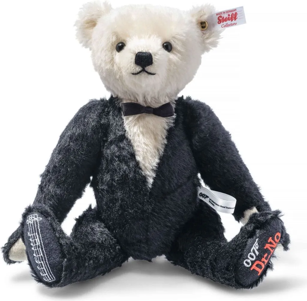 Ours Steiff James Bond Dr No musical 30 cm noir édition collector 007