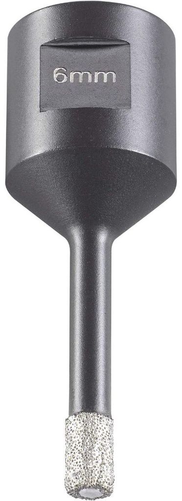 kwb Diamant Fliesen-Loch-Bohrer für Winkelschleifer, Lochsäge mit M14-Aufnahme, Diamont-Bohrkrone Durchmesser 6 mm