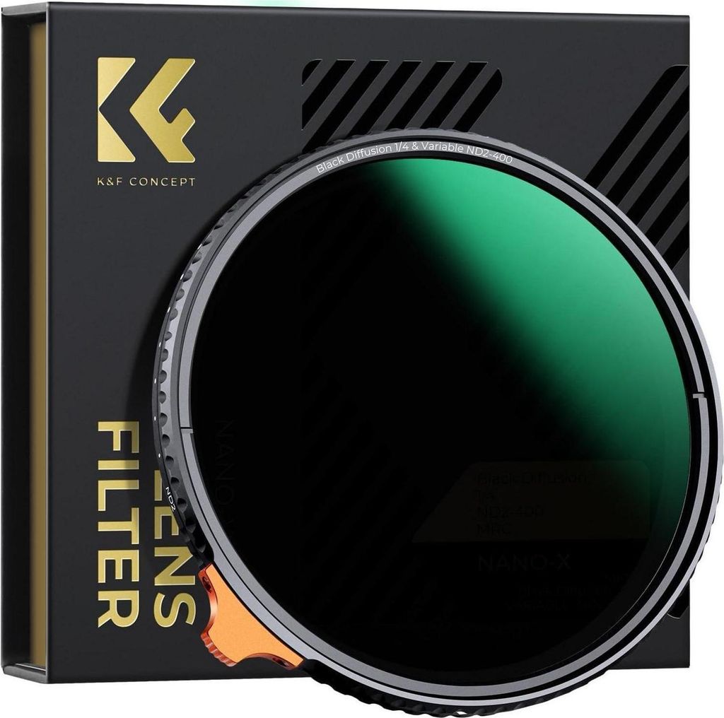 K&F Concept 67mm Black-Mist ND2-ND400 Variabler ND Filter Produktbild 