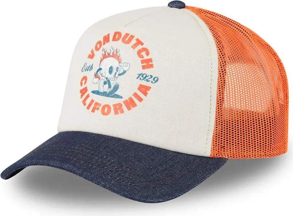 Von Dutch Crew 22 Cap Uomo Bianco - Cappellino Trucker Originale Online