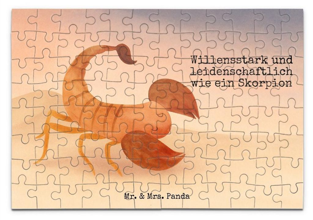 Mr. & Mrs. Panda Puzzle Sternzeichen Skorpion Design 96 Teile - Weiß - Geschenk, Geburtstag November, Oktober, 2000, Geduldspiel, 1500, Skorpione,...