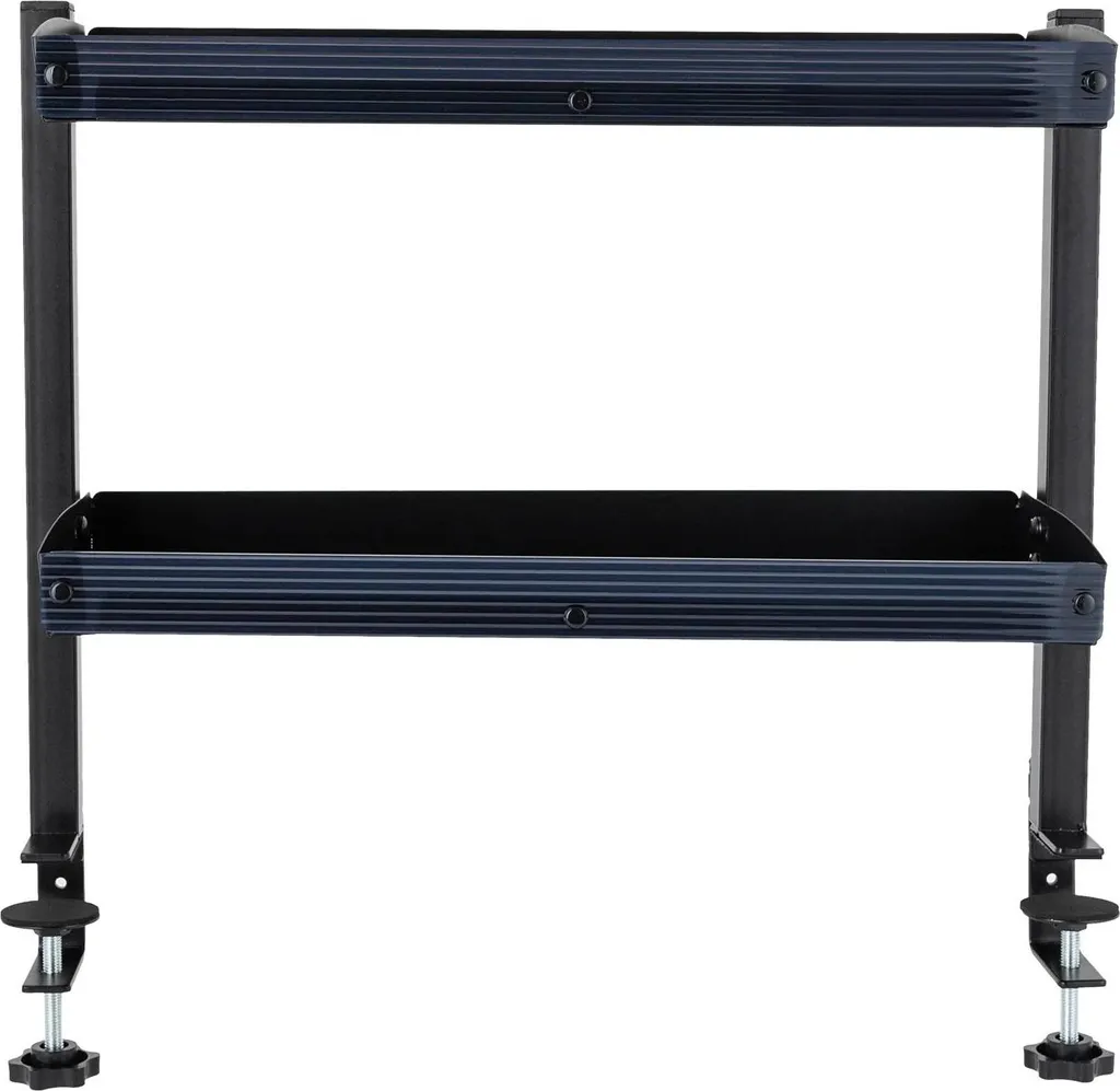 Étagère de bureau d'angle à serrage en acier noir 44x39cm série-X1