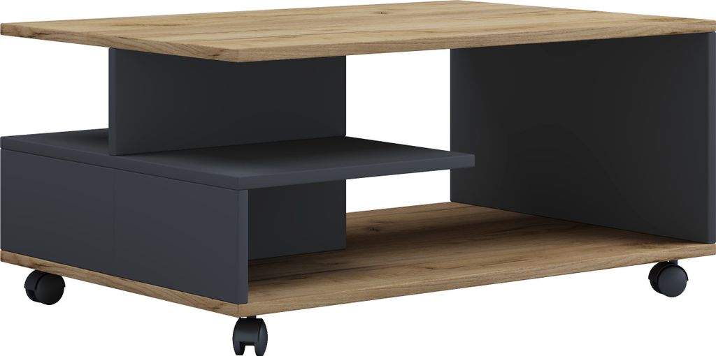 StangoL salontafel antraciet, eik decor. Productafbeelding 