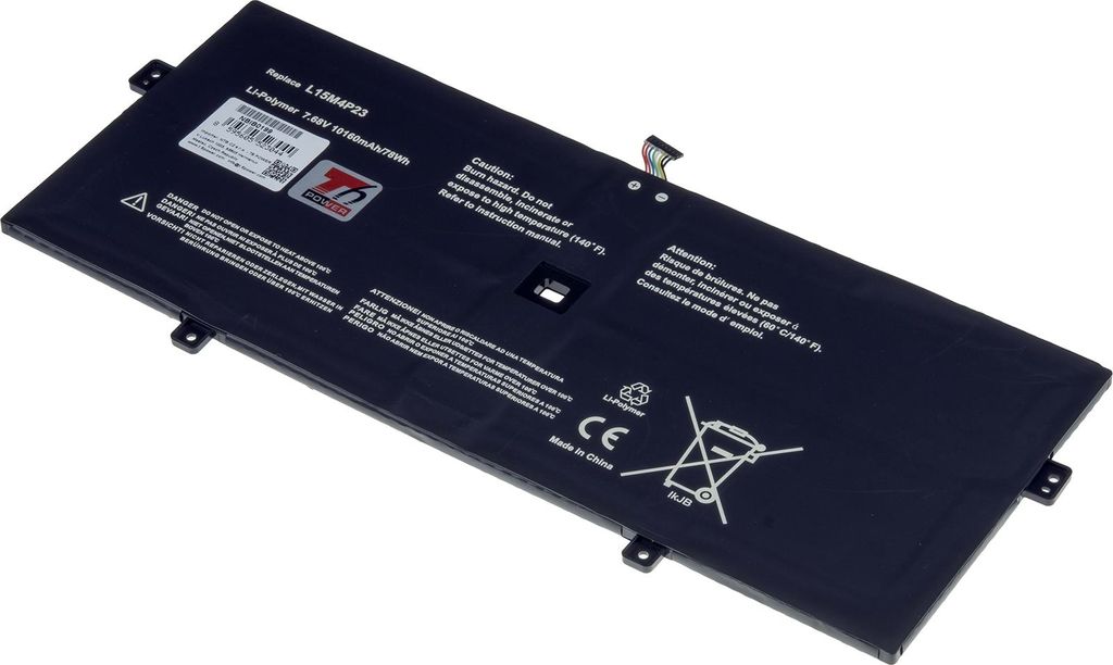 Batterie T6 Power pour Lenovo Yoga 910-13IKB 80VF, Li-Poly, Image du produit 