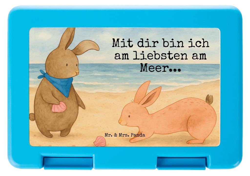 Mr. & Mrs. Panda Frischhaltedose Hasen Muschel Design - Weiß - Geschenk, Bento Box, Znünibox, Bentobox, Muttertag, BFF, Meal Prep, Lunchbox, Best...