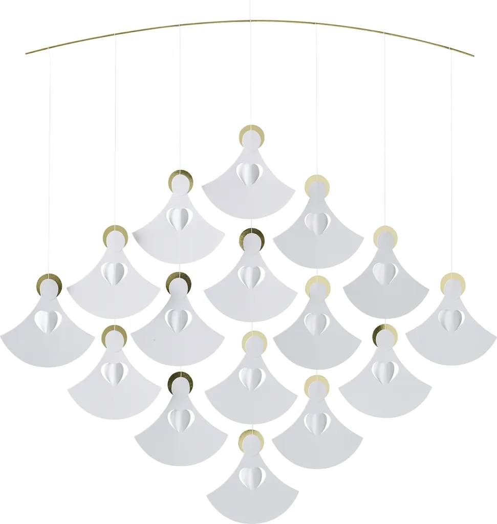 Mobile Flensted Engelschor 16 Chœur d'Anges - Décoration Danoise Blanche