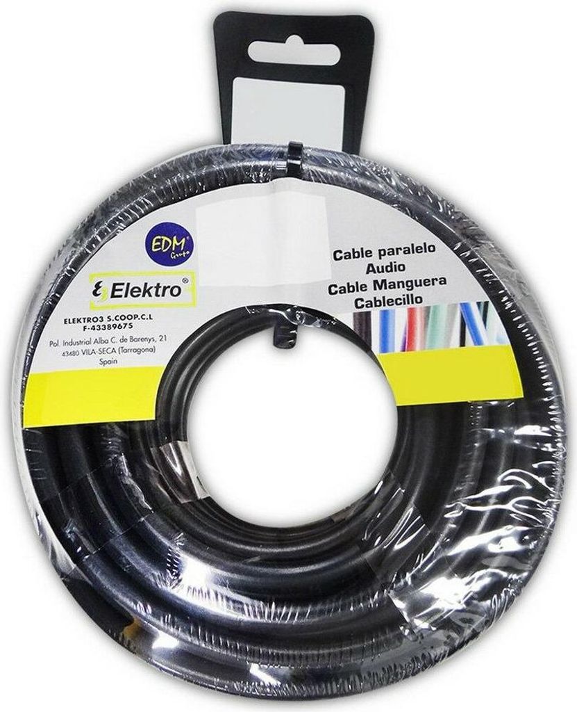 Kabel EDM 2 x 1 mm Schwarz 20 m