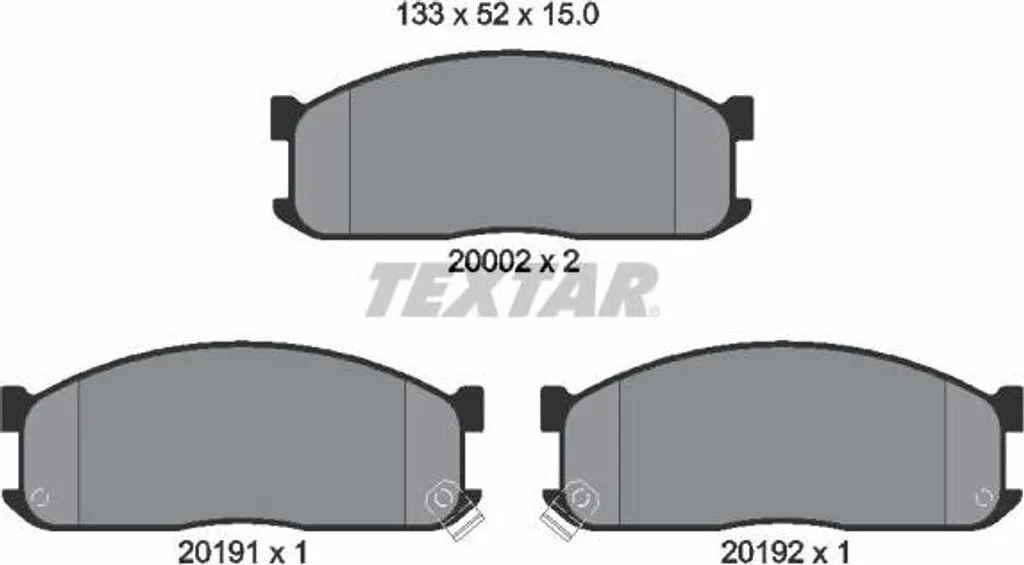 Plaquettes TEXTAR 2000201 : stop aux sifflements de frein OE 3250077