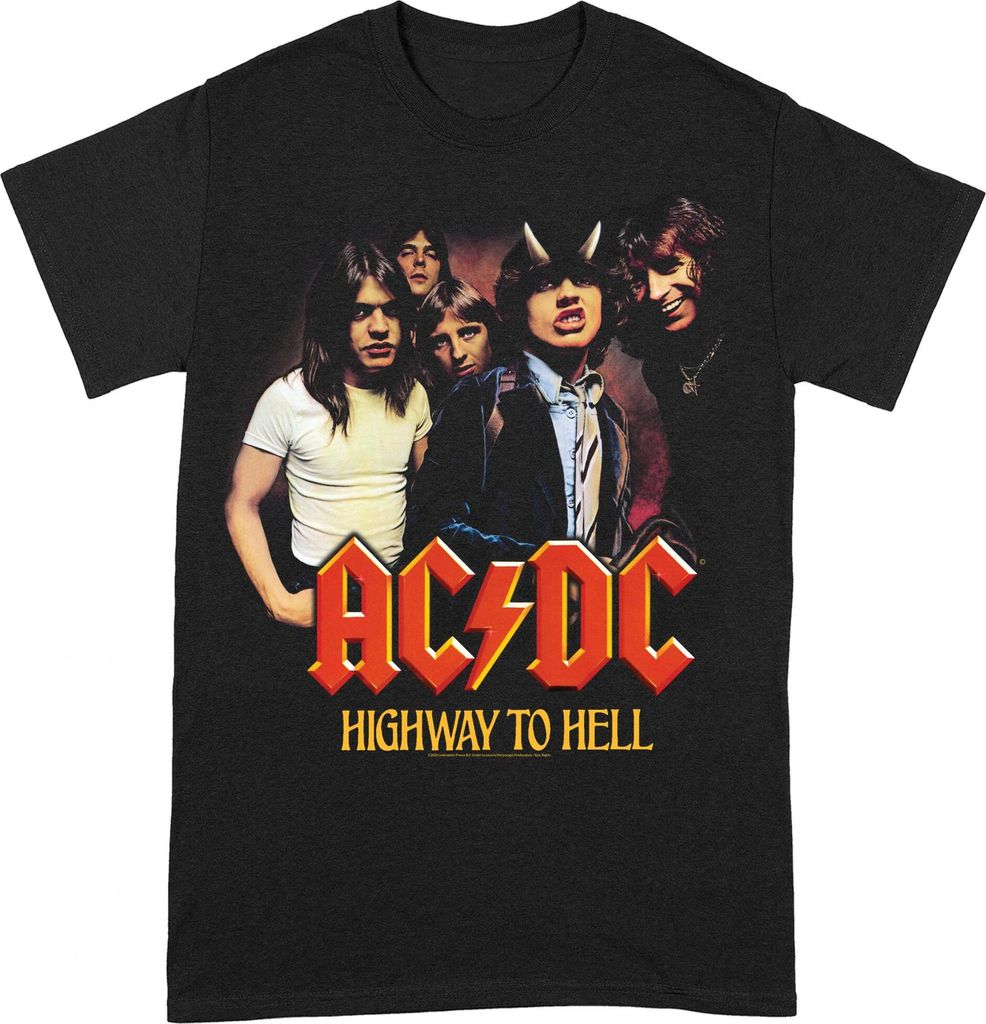 AC/DC - "Highway To Hell" T-Shirt für Herren/Damen Uni BI115 (L) (Schwarz/Rot)