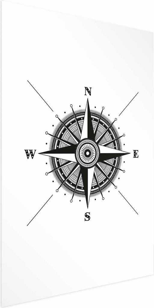 Posterpapier Poster - Compass 40x60 cm Text n-A-0737-ao-a