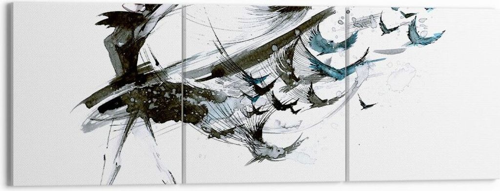 Bild auf Leinwand - Leinwandbild - Tanz eine Frau Ballett Aktivität - 150x50cm - Wand Bild - Wanddeko - Leinwanddruck - Bilder - Kunstdruck - Lein...