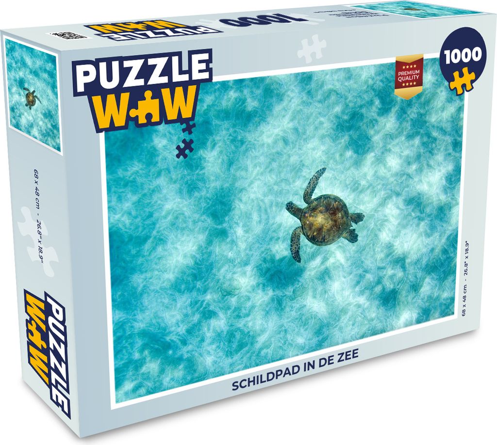 MuchoWow Puzzle 1000 Teile Schildkröte im Meer - Erwachsene - Rätsel