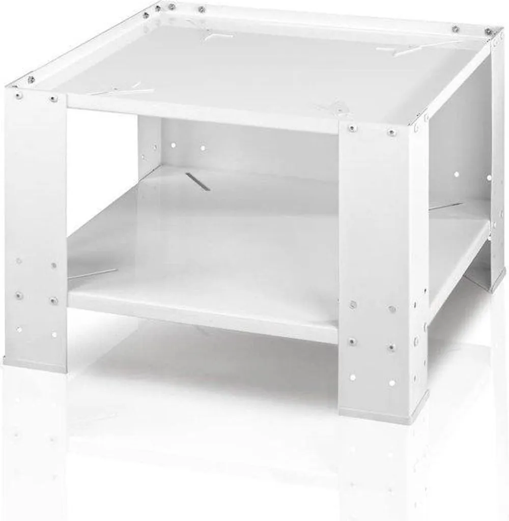 Socle de rangement blanc et meuble à linge - Structure robuste 60x60