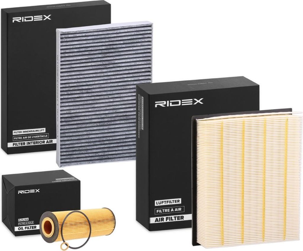RIDEX Filterset Inspektionspaket Filtersatz für AUDI A6 Avant (4B5, C5) A6 Limousine (4B2, C5) Allroad (4BH, C5)
