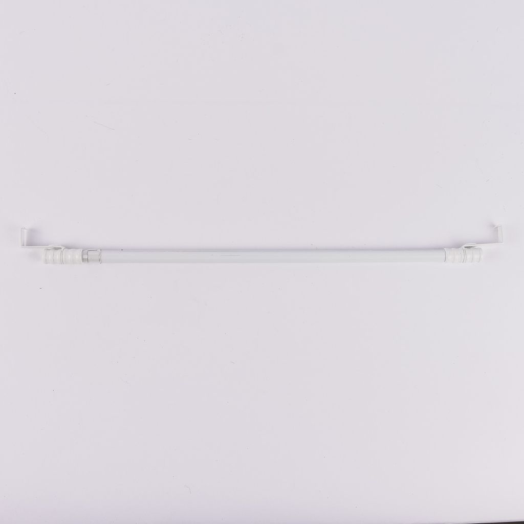 Vitragenstange Spannstange SpannLine mit Spannbügel 15mm tief weiß 90-120cm Ø13mm
