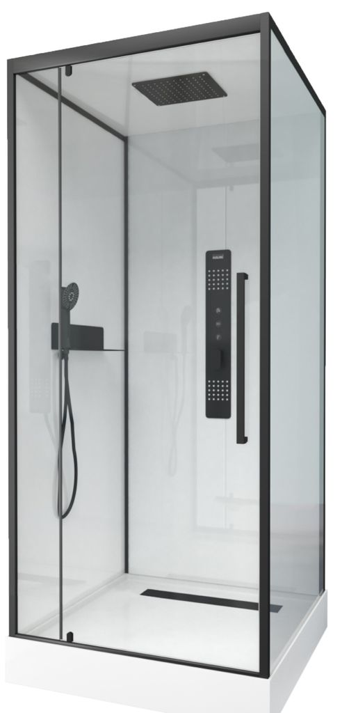 Dusche Komplett MARWELL Komplettdusche Fertigdusche White Produktbild 2