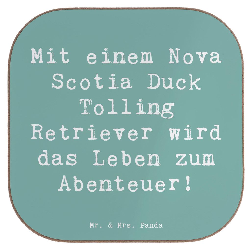 Mr. & Mrs. Panda Untersetzer Spruch Nova Scotia Duck Abenteuer - Meeresbrise - Geschenk, Hunderassen Pflege, lebhafter Hund, Tolling Retriever, Tis...