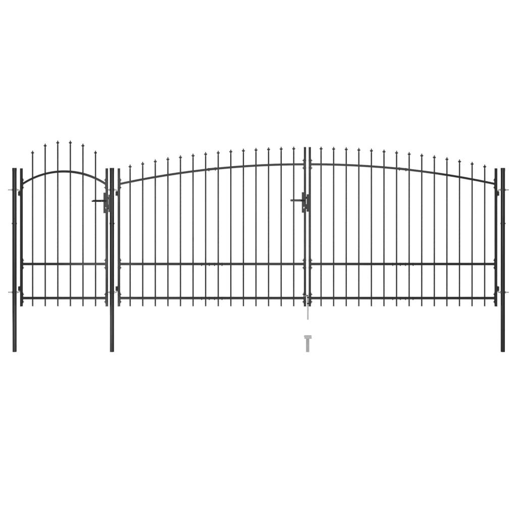 Maison Exclusive - Gartentor Woerden mit Speerspitze 5 x 1,75 m Schwarz