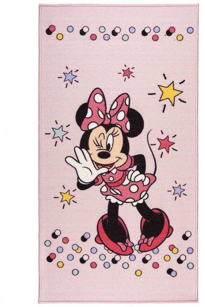 Disney Minnie Mouse Kinderteppich 80x120 cm – Rutschfester Spielteppich mit Schaumstoff-Polsterung, Weicher Mädchenteppich für Kinderzimmer, 10...