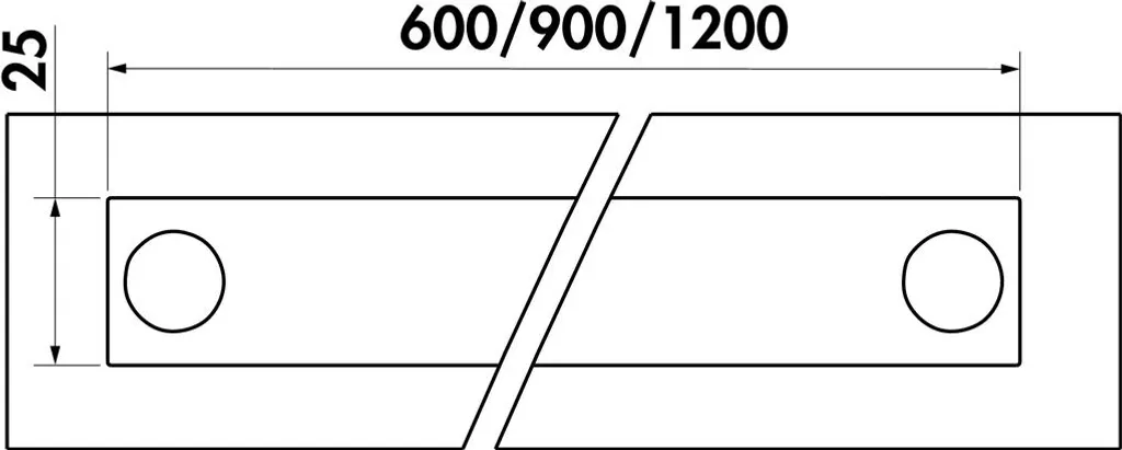 NABER 8042100 Cast Set système de rails L 600 mm avec 4 crochets - 2