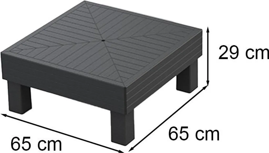 Keter Elements Ensemble modulaire pour balcon graphite - Mobilier compact - 5